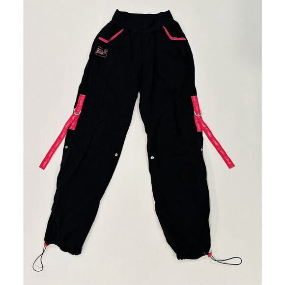 Zumba Pants - Zumba Pants Party In Pink Breast Cancer Awareness Black & Pink Size Medium HTF